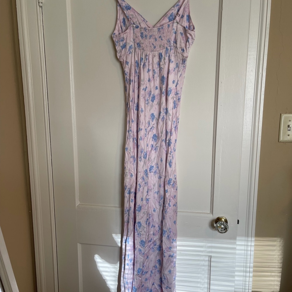 Pastel Pink Floral Maxi Dress - Picture 3 of 8